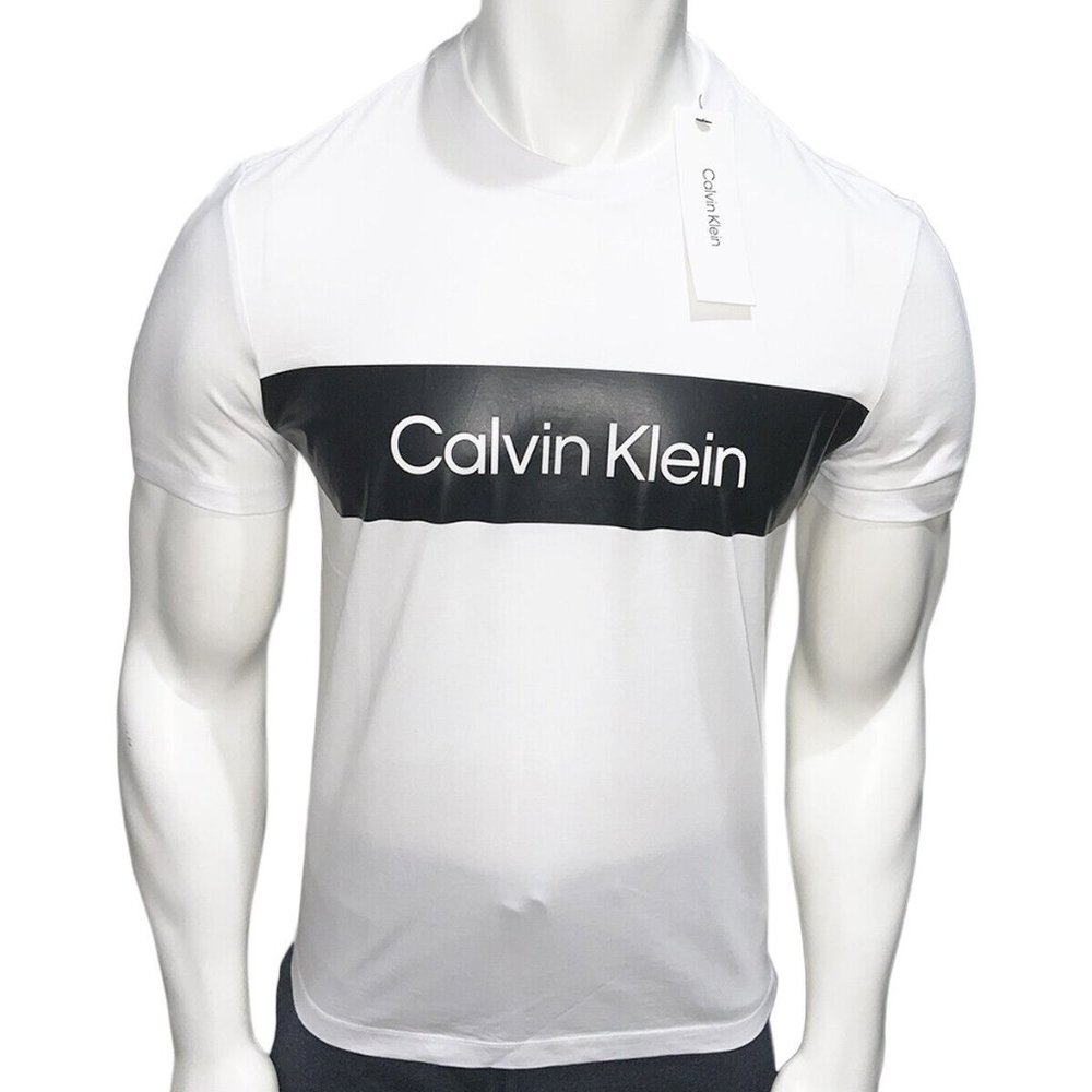 NWT CALVIN KLEIN AUTHENTIC MEN'S WHITE CREW NECK SHORT SLEEVE T-SHIRT SIZE S L